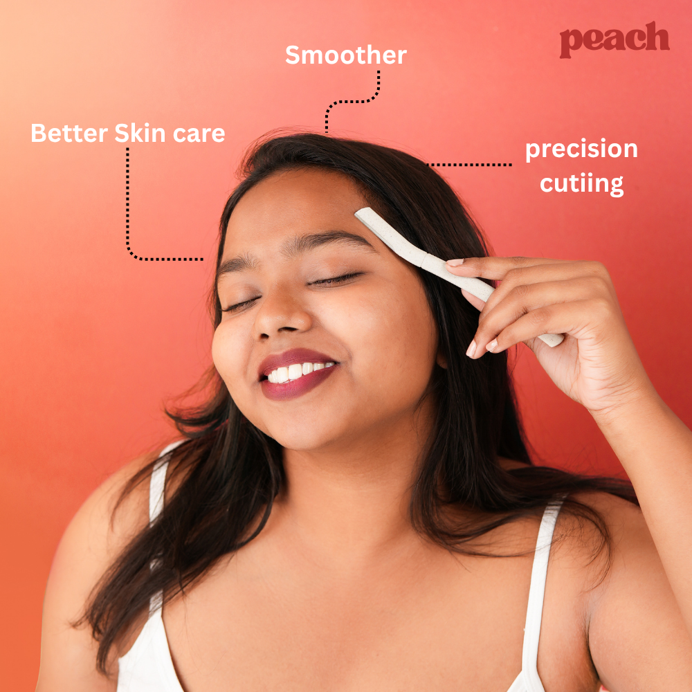 Peach Face Razor 3 pcs Pack -Wheat Husk & German Blade