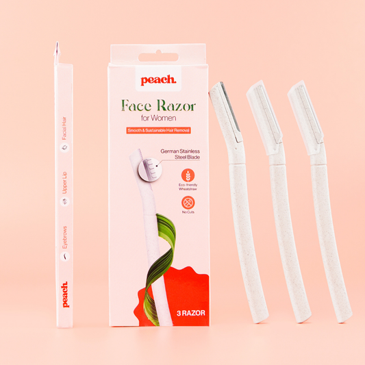 Peach Face Razor 3 pcs Pack -Wheat Husk & German Blade
